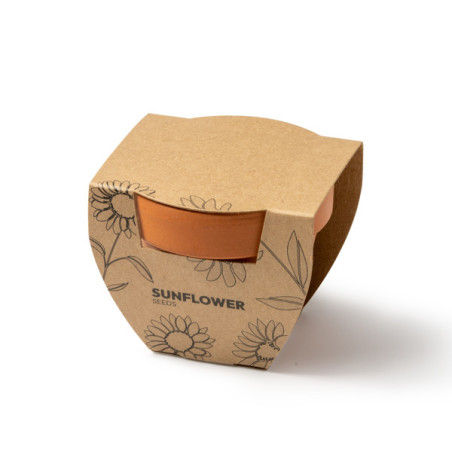 Pot de fleurs publicitaire Beige GIRAX MC1036 Personnalisé | Promenoch