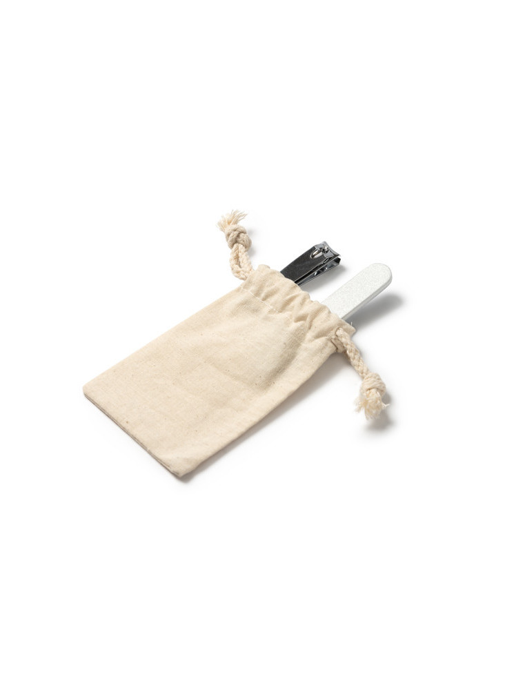 Trousse Manucure Coton Beige VELVET SB1125 Personnalisée | Promenoch