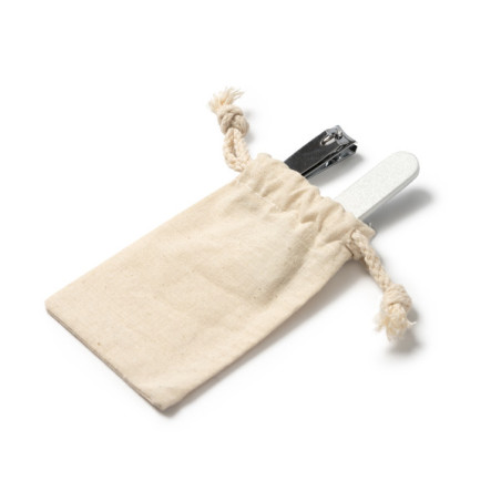 Trousse Manucure Coton Beige VELVET SB1125 Personnalisée | Promenoch
