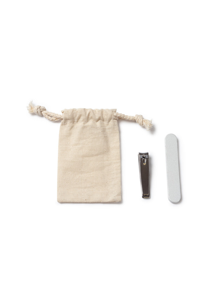 Trousse Manucure Coton Beige VELVET SB1125 Personnalisée | Promenoch