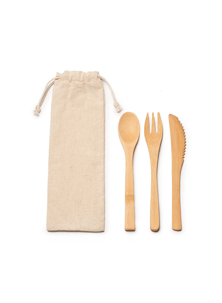 Set de couverts en bambou personnalisé COLMER | Promenoch