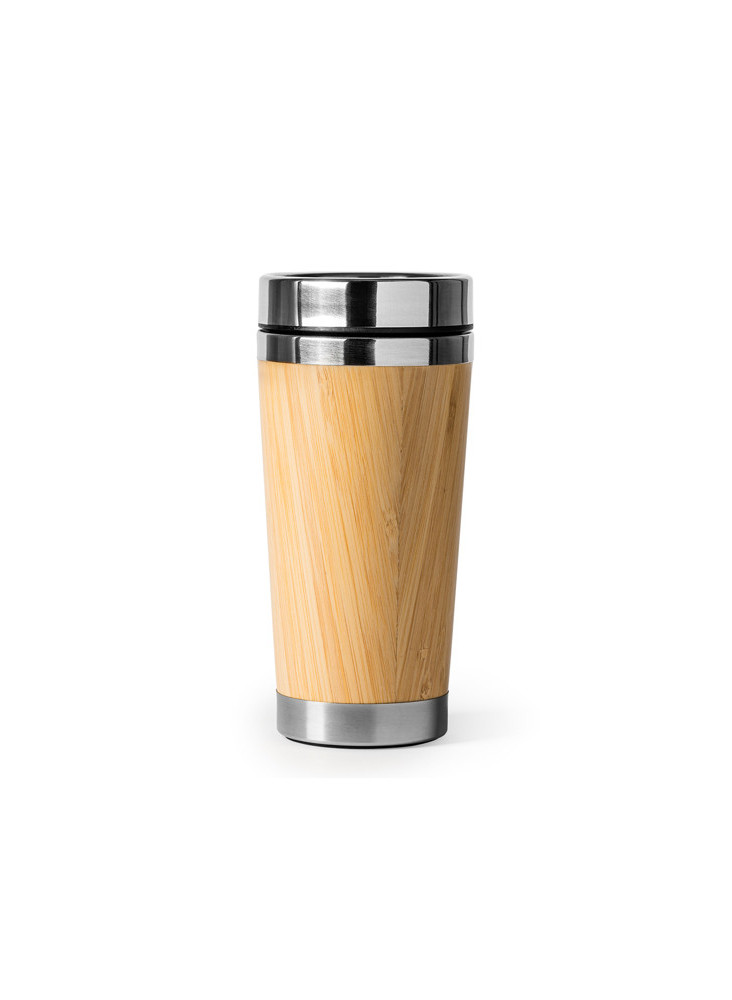 Gobelet inox 500 ml bambou YABA MD4033 personnalisé | Promenoch