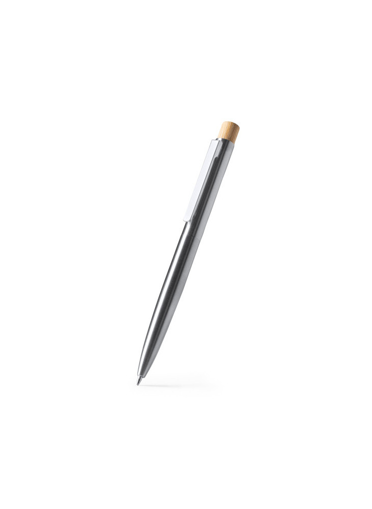 Stylo Bille Acier et Bambou KENT Personnalisé | Promenoch