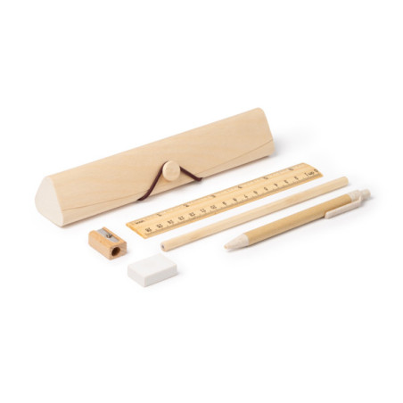 Set d'écriture Bois Naturel SAKIS ET1571 Personnalisé | Promenoch