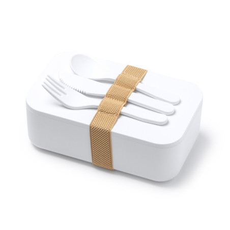 Boîte à lunch PLA avec couverts YOBO MD4065 personnalisée | Promenoch