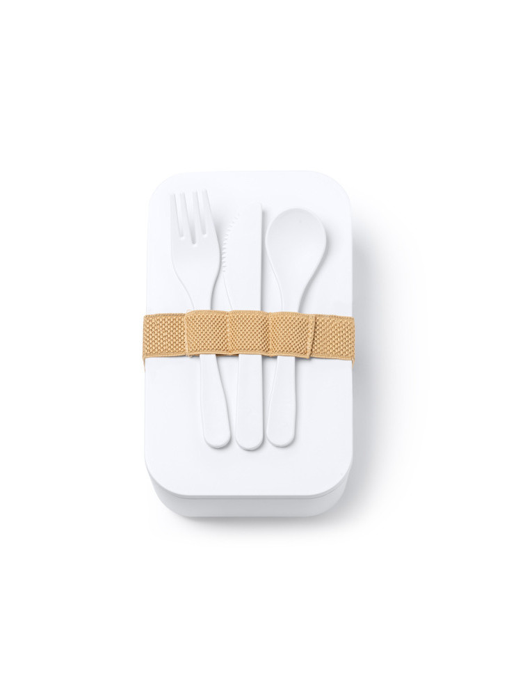 Boîte à lunch PLA avec couverts YOBO MD4065 personnalisée | Promenoch