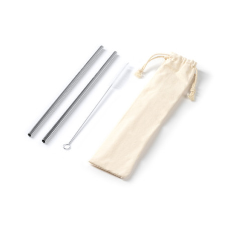 Pailles Inox MALOW MD4077 - 2 pièces personnalisées | Promenoch