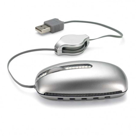 Mini Souris filaire Led Bleu Personnalisée