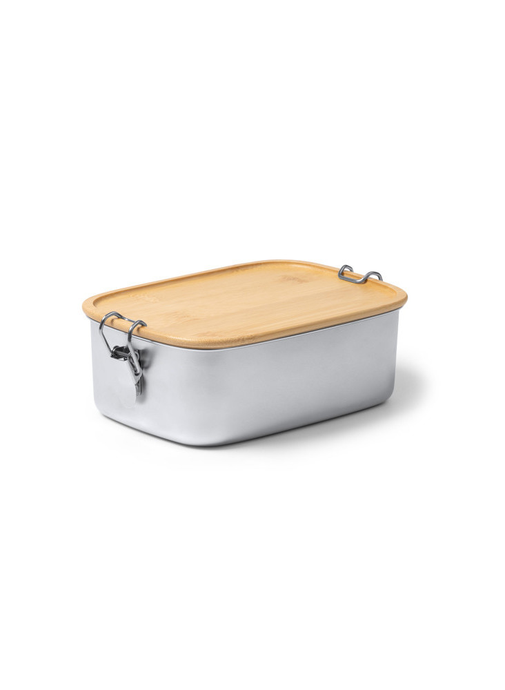 Lunch box inox 1L couvercle bambou DAIKON personnalisé | Promenoch