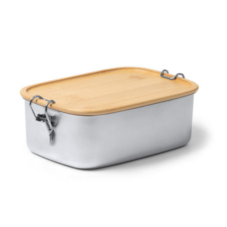Lunch box inox 1L couvercle bambou DAIKON personnalisé | Promenoch