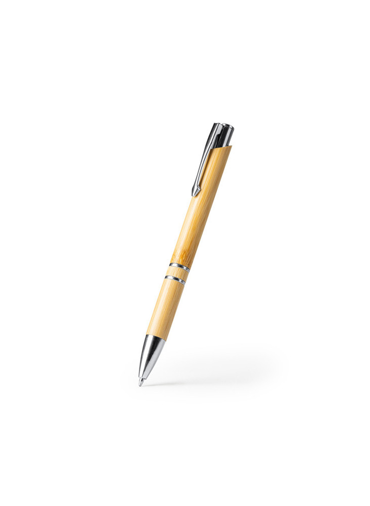 Stylo Bille Bambou Bouton Métal BESKY BL8093 Personnalisé | Promenoch