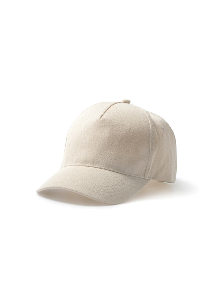 Casquette 5 pans beige personnalisée TARVOS GO7024 | Promenoch
