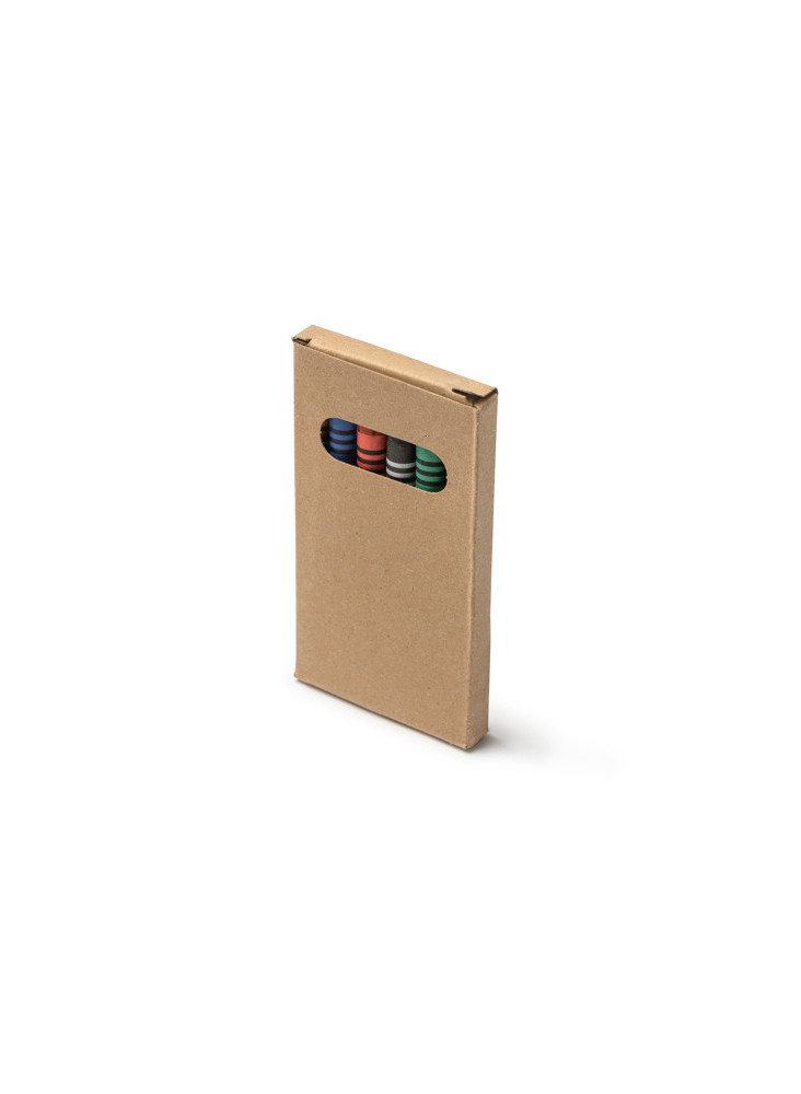 Crayons cire en boîte carton personnalisés BOREAL HW8000 | Promenoch
