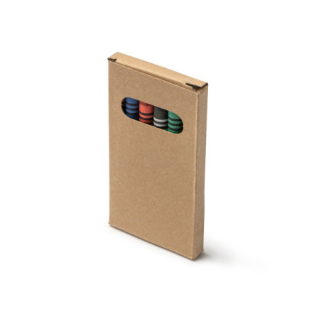 Crayons cire en boîte carton personnalisés BOREAL HW8000 | Promenoch