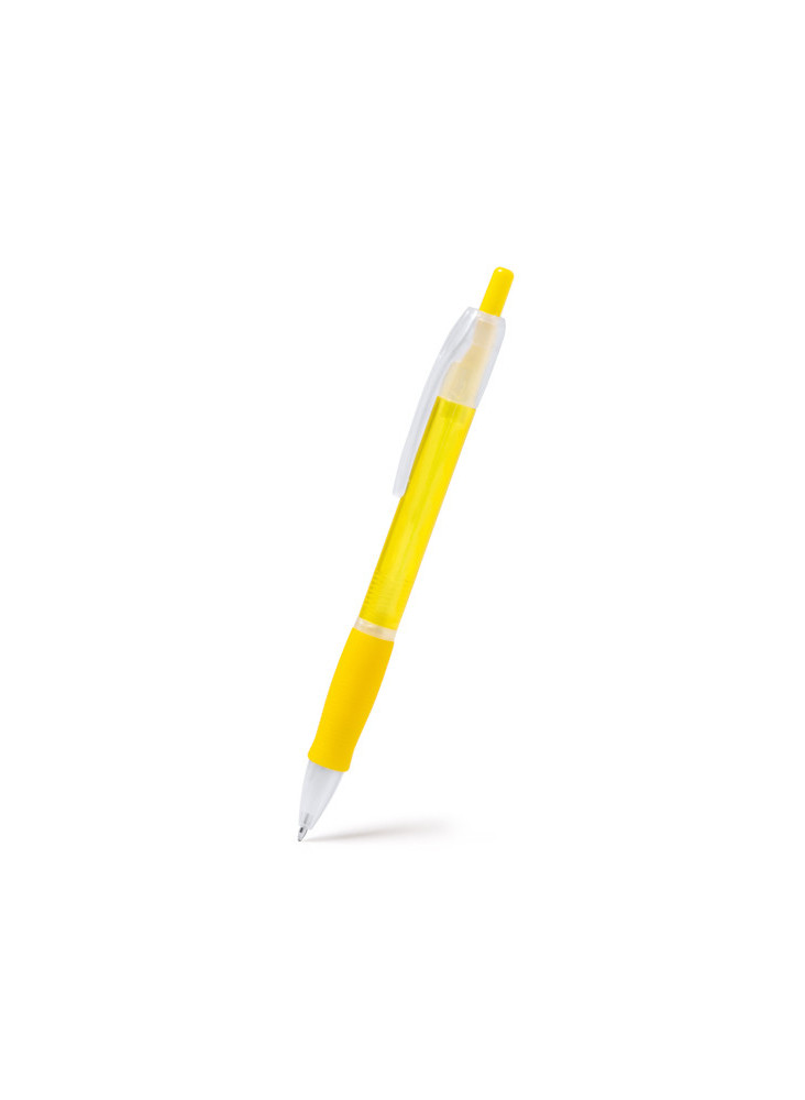 Stylo bille transparent bouton-poussoir ONTARIO HW8008 personnalisé | 