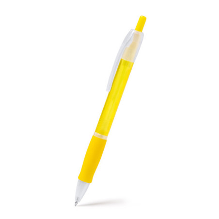 Stylo bille transparent bouton-poussoir ONTARIO HW8008 personnalisé | 