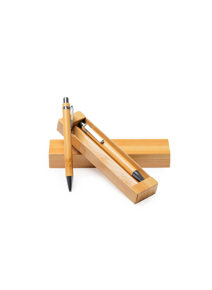 Set stylo et porte-mines bambou KIOTO personnalisé | Promenoch