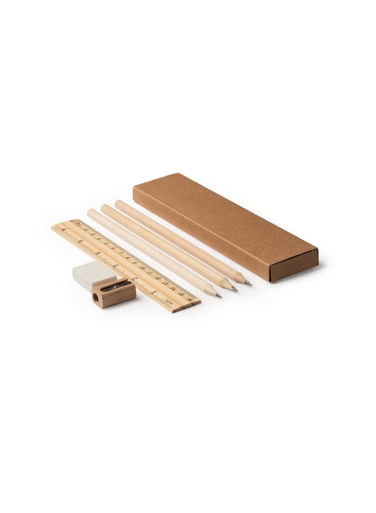 Set d'écriture en bois VERNAK HW8087 Personnalisé | Promenoch