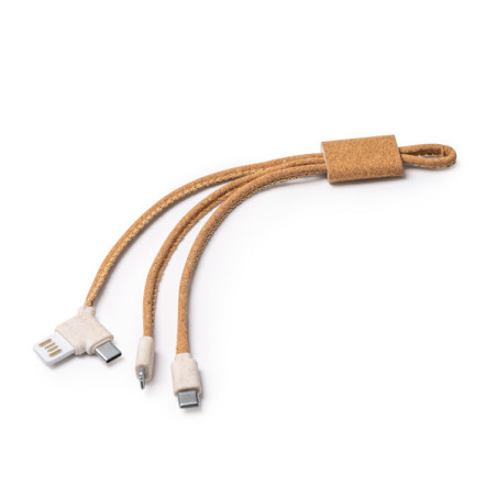 Câble chargeur 5-en-1 liège SEVEK personnalisé | Promenoch
