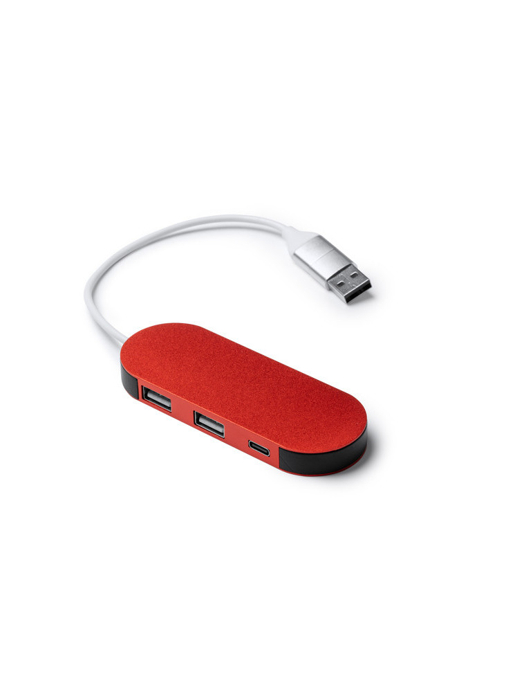 Hub USB Aluminium Recyclé DORIAN IA1202 Personnalisé | Promenoch