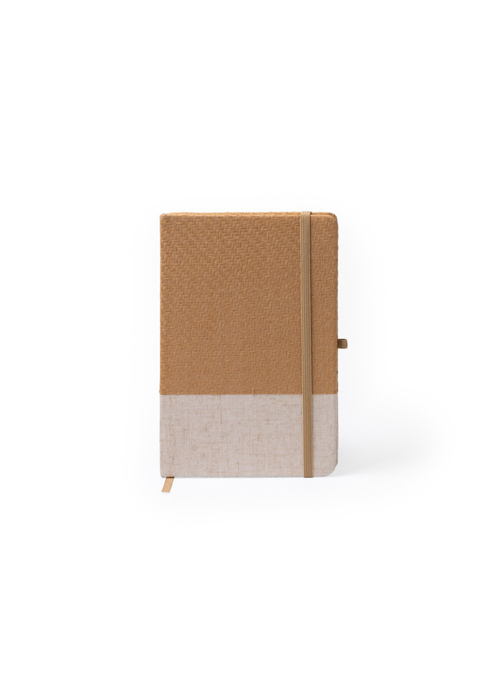 Bloc-notes A5 paille et coton Personnalisé BERT NB1344 | Promenoch