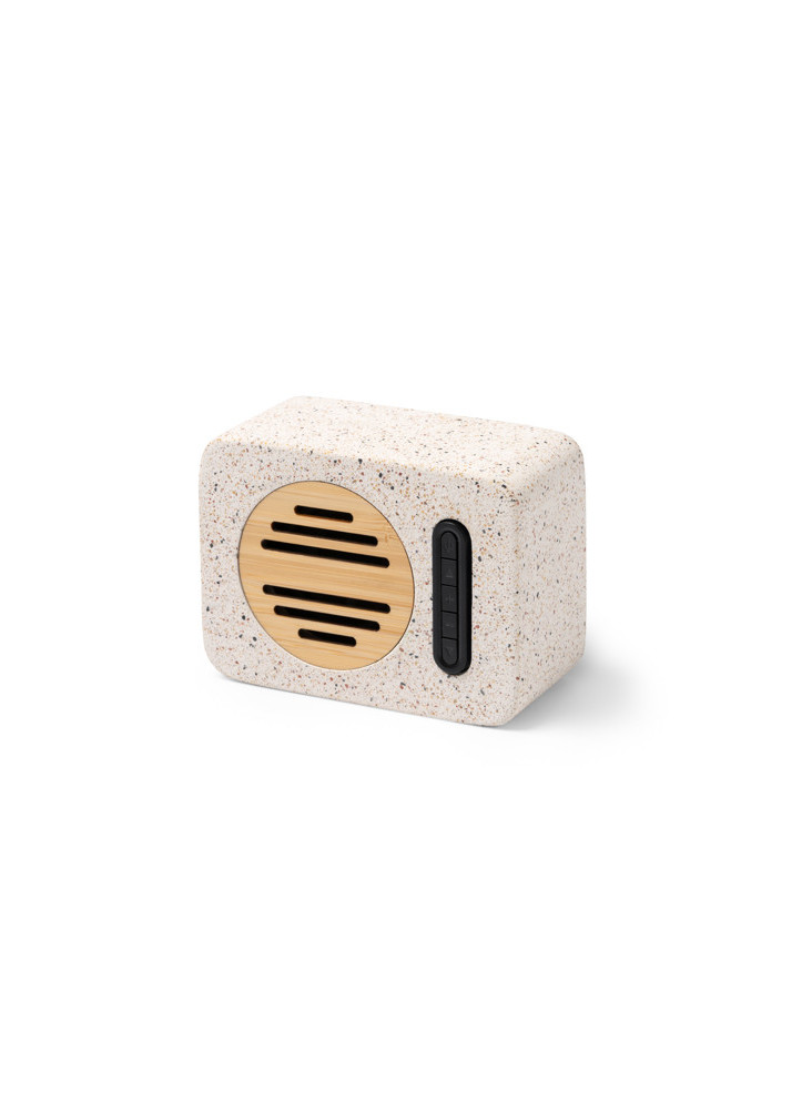 Enceinte Bluetooth Terrazzo & Bambou MILER Personnalisée | Promenoch