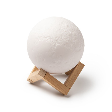 Haut-parleur Bluetooth Lampe Bois MOON Personnalisé | Promenoch