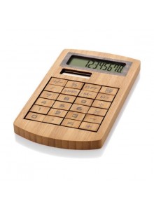 objet publicitaire - promenoch - Calculatrice Bambou  - Calculatrices