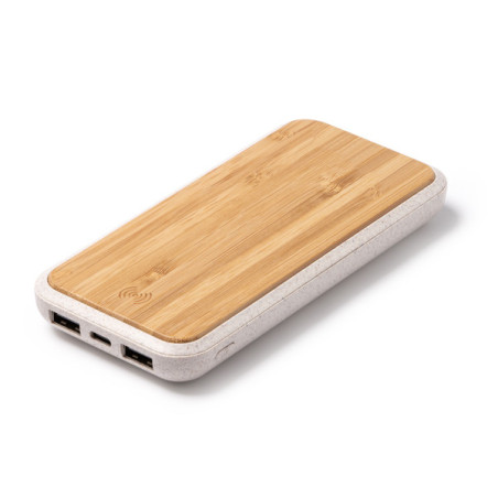 Power bank 10 000 mAh bambou BLASTER PB1053 personnalisé | Promenoch