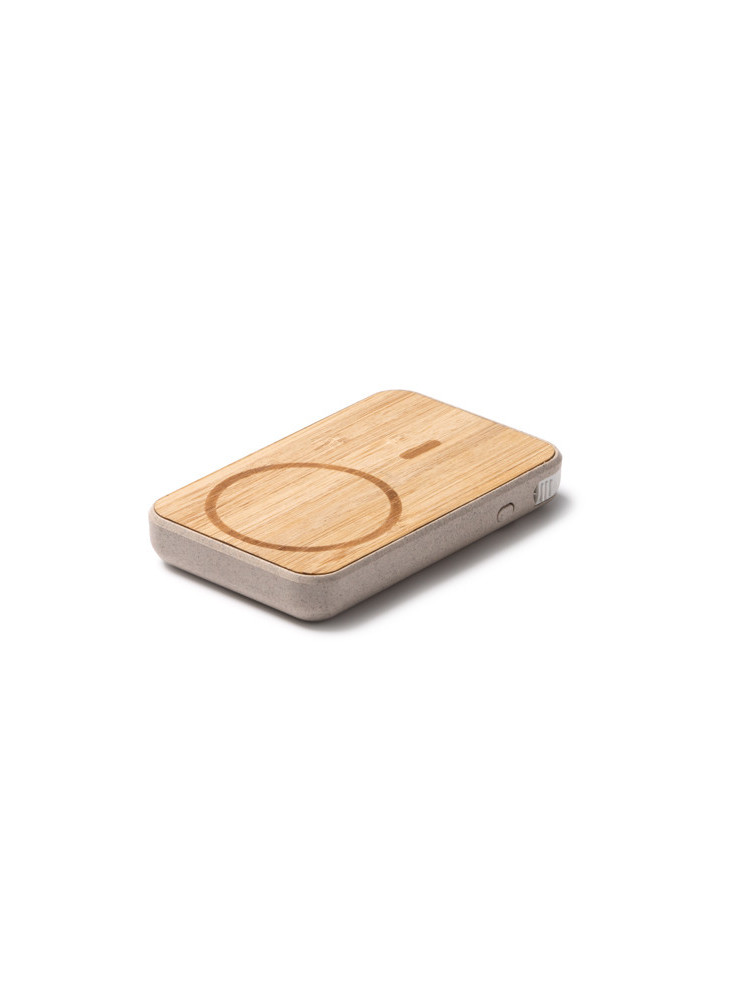 Power bank 5 000 mAh boîtier bambou BRENER personnalisé | Promenoch