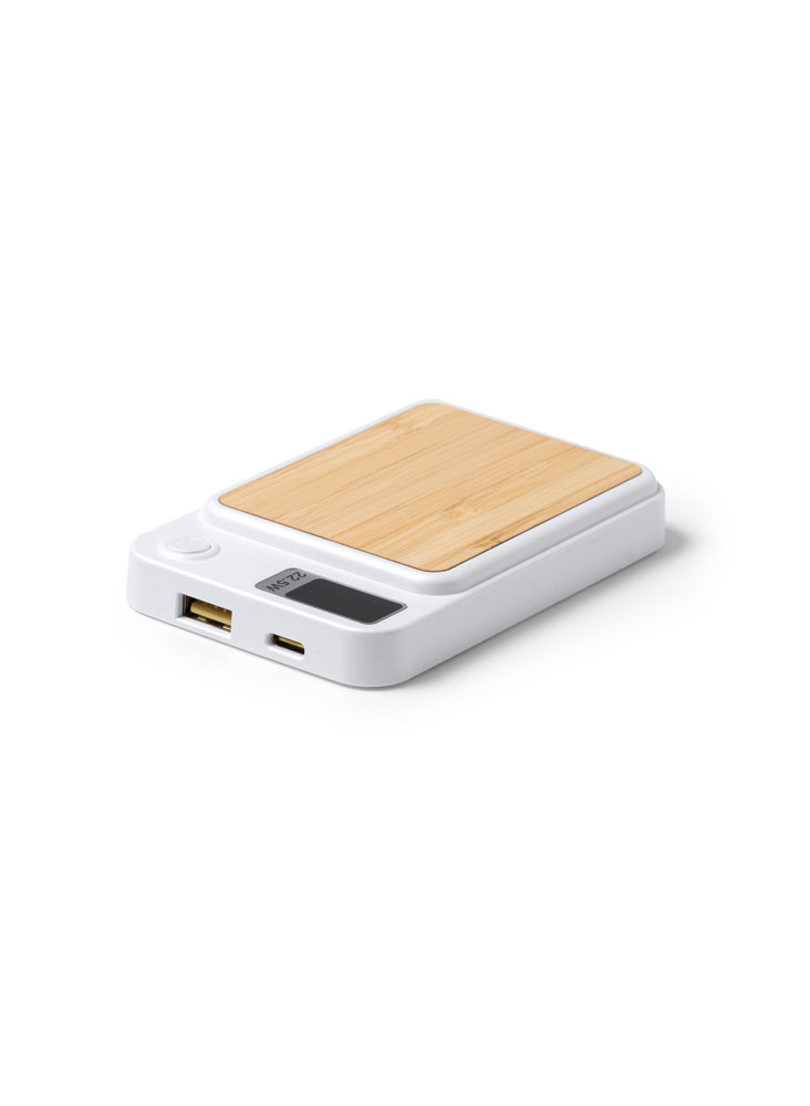 Batterie externe bambou 5 000 mAh GUNDER Personnalisée | Promenoch