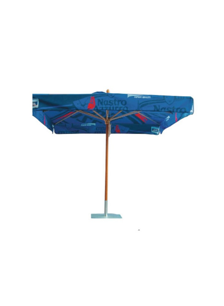 Parasol Bois Carré publicitaire