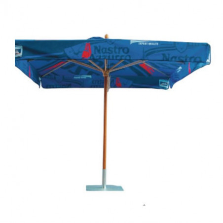 Parasol Bois Carré publicitaire