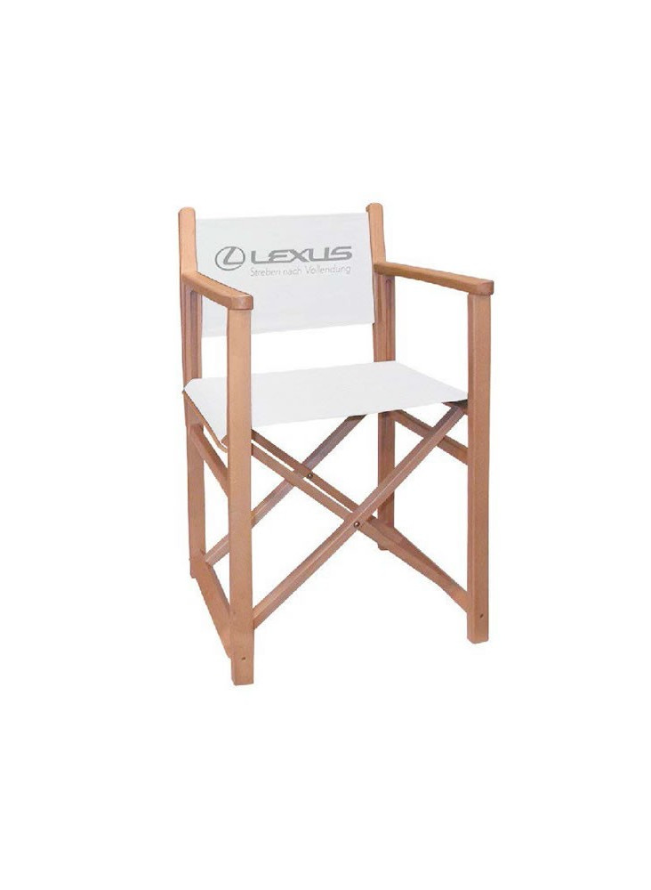 Chaise en bois publicitaire