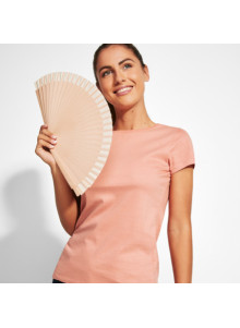 Éventail Bois et Tissu Beige ZANTE FN3113 Personnalisé | Promenoch