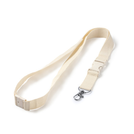 Lanyard coton beige NELA (LY7044) Personnalisé | Promenoch