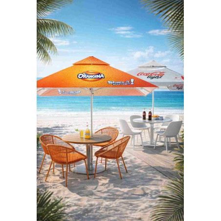 Grand Parasol Carré publicitaire