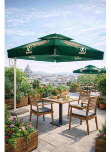 Parasol Décentrés publicitaire