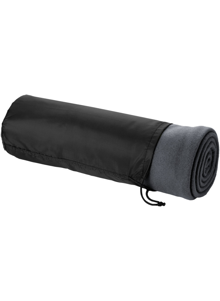 La couverture à carreaux unicolore Huggy est fabriquée en 100% polaire 200 g/m², une matière douce et confortable qui fournit