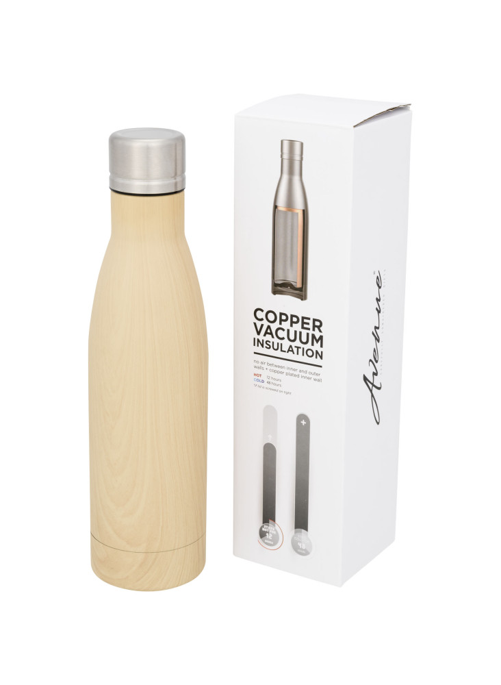 Bouteille isotherme publicitaire imitation bois Vasa 500ml