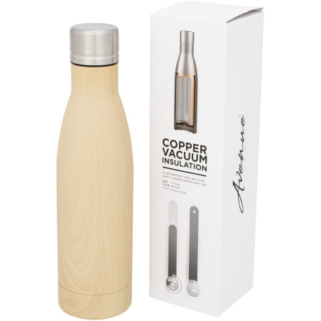 Bouteille isotherme publicitaire imitation bois Vasa 500ml