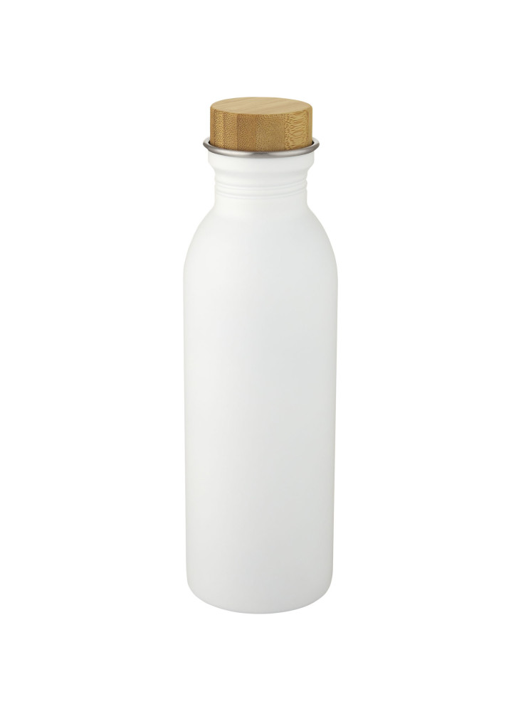 Bouteille de sport publicitaire inox bambou Kalix 650ml