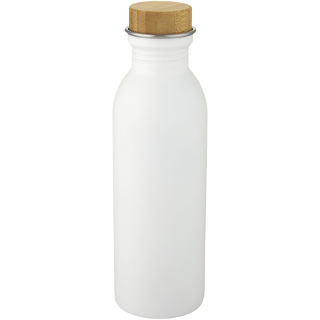 Bouteille de sport publicitaire inox bambou Kalix 650ml