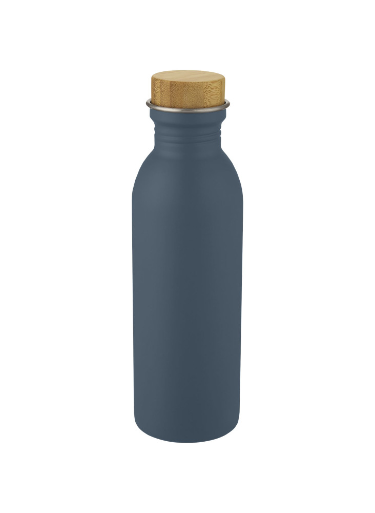 Bouteille de sport publicitaire inox bambou Kalix 650ml