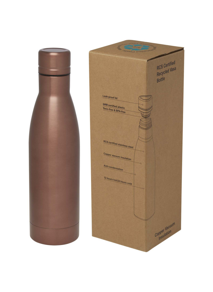 Bouteille isotherme publicitaire recyclée cuivre Vasa 500ml