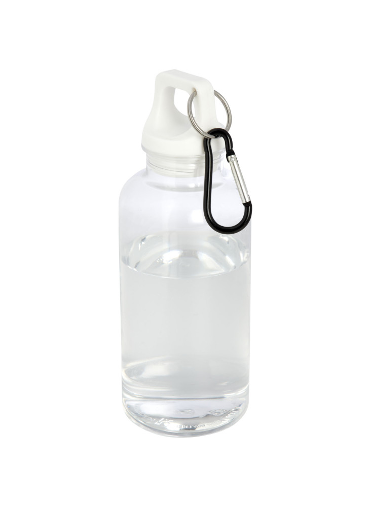 Bouteille d'eau Oregon de 400 ml en plastique recyclé avec mousqueton