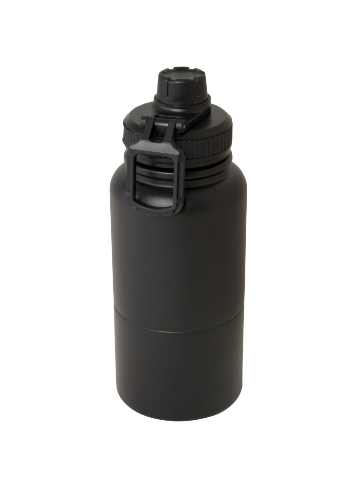 Bouteille de sport publicitaire recyclée 2 en 1 Dupeca 840ml