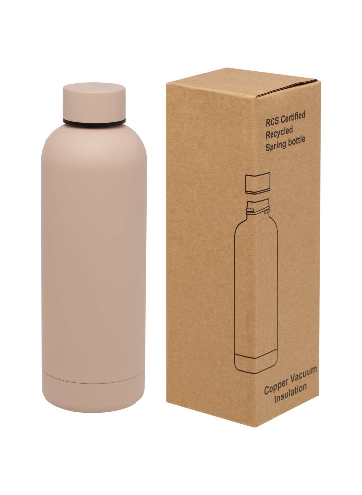 Bouteille isotherme publicitaire recyclée cuivre design épuré Spring 500ml