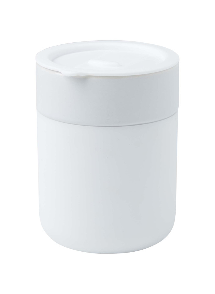 Gobelet en céramique Java de 330 ml avec revêtement en silicone et couvercle en plastique