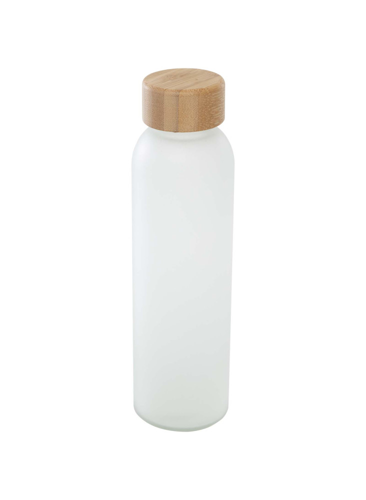 Bouteille en verre sodocalcique mat Lume de 500 ml avec couvercle en bambou